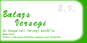 balazs versegi business card